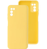 Carcasa de TPU de color de moda de 2.0 mm de espesor para Samsung Galaxy A03s Amarillo