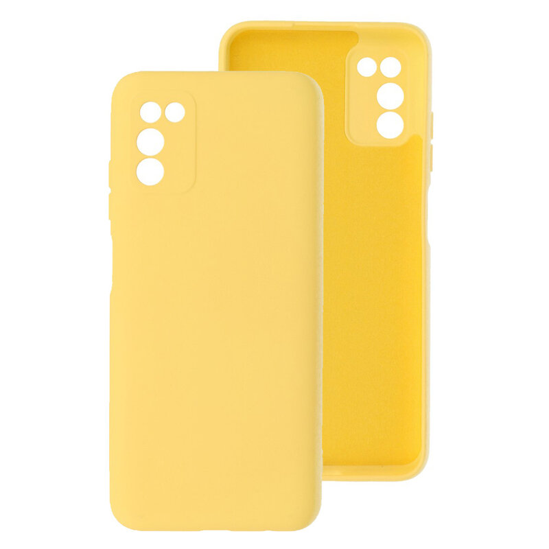 Carcasa de TPU de color de moda de 2.0 mm de espesor para Samsung Galaxy A03s Amarillo