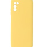 Carcasa de TPU de color de moda de 2.0 mm de espesor para Samsung Galaxy A03s Amarillo