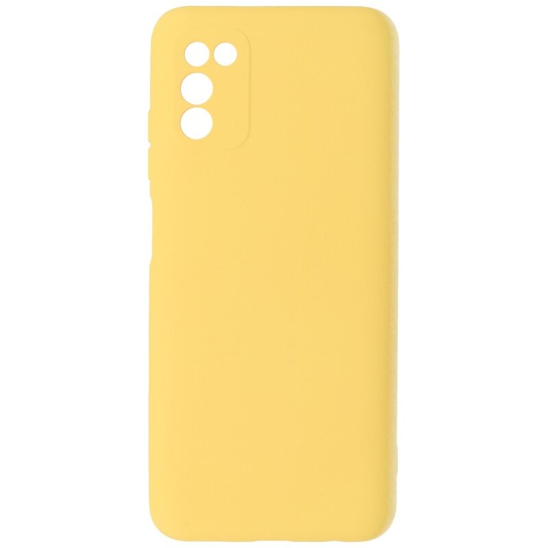 Carcasa de TPU de color de moda de 2.0 mm de espesor para Samsung Galaxy A03s Amarillo