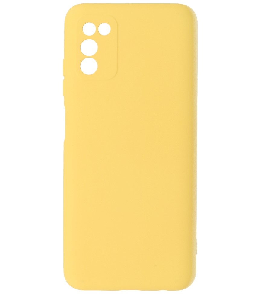 Carcasa de TPU de color de moda de 2.0 mm de espesor para Samsung Galaxy A03s Amarillo