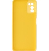 Carcasa de TPU de color de moda de 2.0 mm de espesor para Samsung Galaxy A03s Amarillo