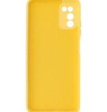 Custodia in TPU color moda spessa 2,0 mm per Samsung Galaxy A03s gialla