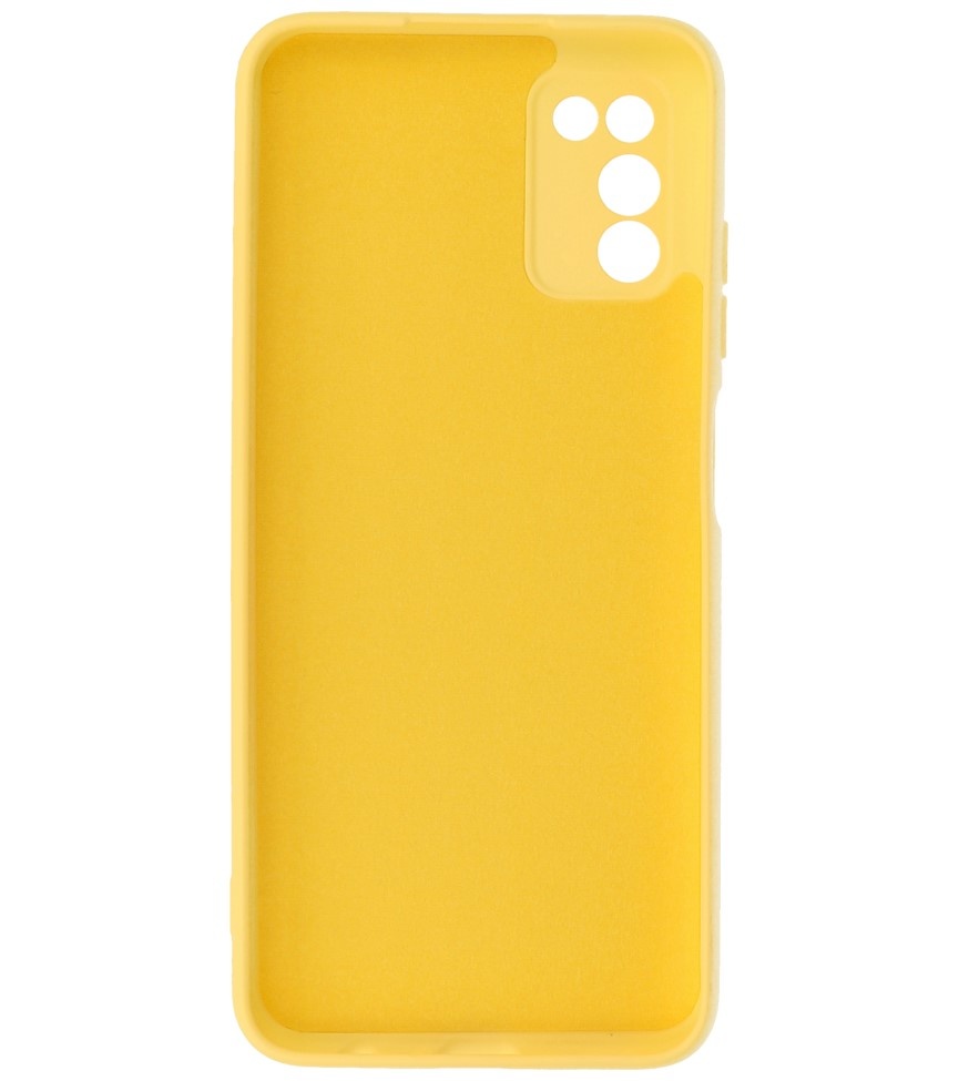 Carcasa de TPU de color de moda de 2.0 mm de espesor para Samsung Galaxy A03s Amarillo