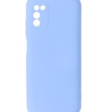 Estuche de TPU de color de moda de 2.0 mm de espesor para Samsung Galaxy A03s Púrpura