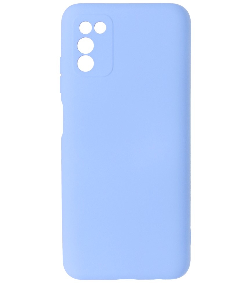 Estuche de TPU de color de moda de 2.0 mm de espesor para Samsung Galaxy A03s Púrpura