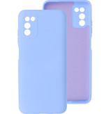 Estuche de TPU de color de moda de 2.0 mm de espesor para Samsung Galaxy A03s Púrpura