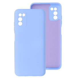 Carcasa De TPU De Color De Moda Gruesa De 2.0mm Para Samsung Galaxy A03s Púrpura