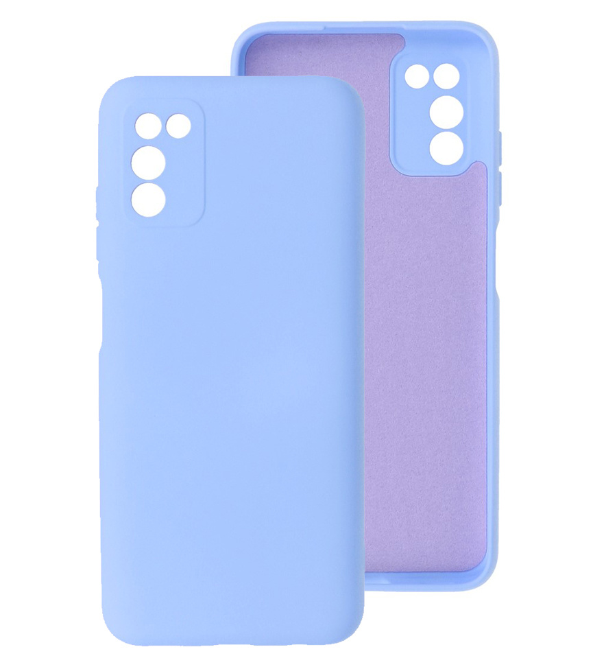Estuche de TPU de color de moda de 2.0 mm de espesor para Samsung Galaxy A03s Púrpura
