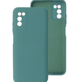 2,0 mm tyk mode farve TPU taske til Samsung Galaxy A03s mørkegrøn