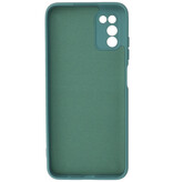 2.0mm Thick Fashion Color TPU Case for Samsung Galaxy A03s Dark Green