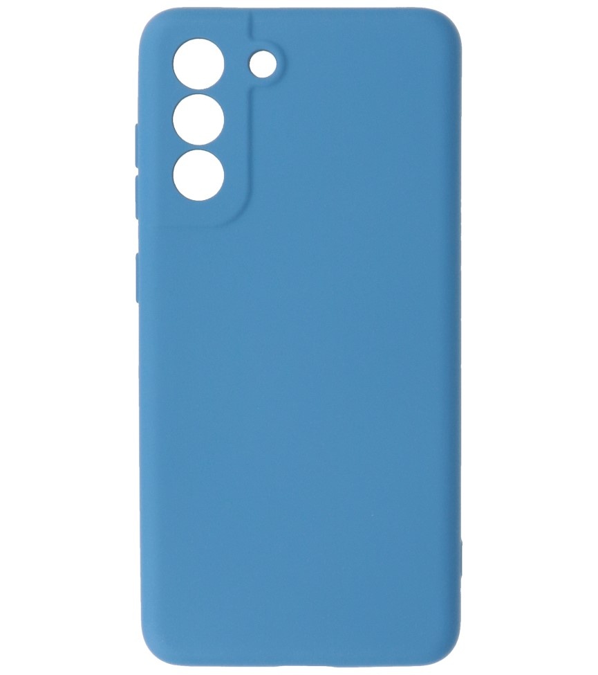 Carcasa de TPU de color de moda de 2.0 mm de grosor para Samsung Galaxy S21 FE Azul marino