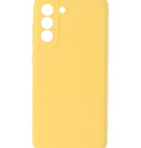 Carcasa de TPU de color de moda de 2.0 mm de espesor para Samsung Galaxy S21 FE Amarillo