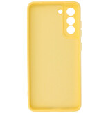 2,0 mm tyk mode farve TPU taske til Samsung Galaxy S21 FE gul