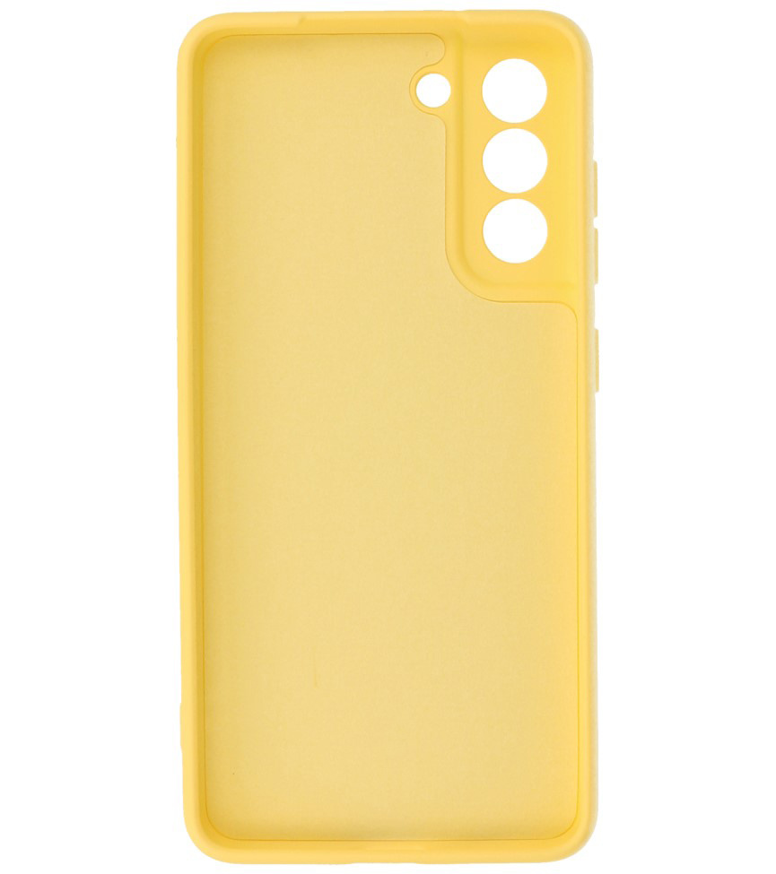 Carcasa de TPU de color de moda de 2.0 mm de espesor para Samsung Galaxy S21 FE Amarillo