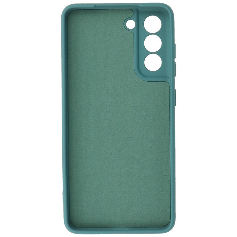 Custodia in TPU color moda spessa 2,0 mm per Samsung Galaxy S21 FE verde scuro