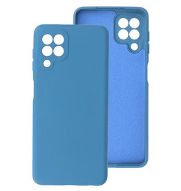 Carcasa de TPU de color de moda de 2.0 mm de grosor para Samsung Galaxy A22 4G Azul marino