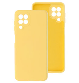 Carcasa De TPU De Color De Moda Gruesa De 2.0mm Para Samsung Galaxy A22 4G Amarillo