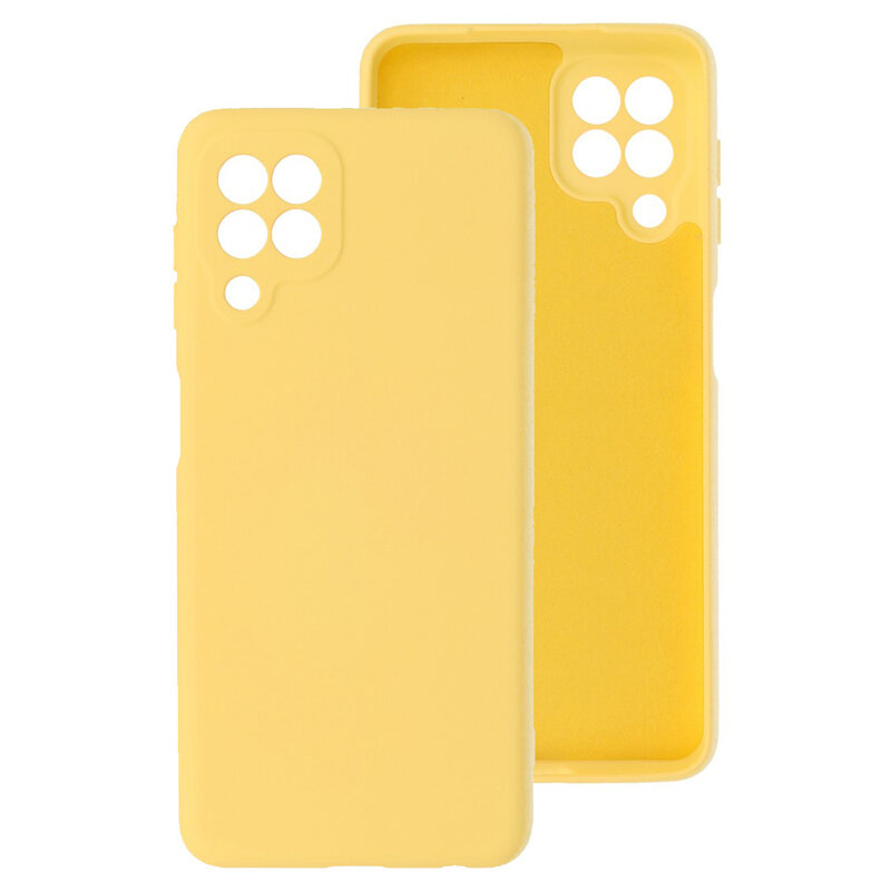 2,0 mm tyk mode farve TPU taske til Samsung Galaxy A22 4G gul