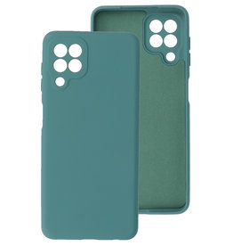 Carcasa de TPU de color de moda gruesa de 2.0 mm para Samsung Galaxy A22 4G verde oscuro