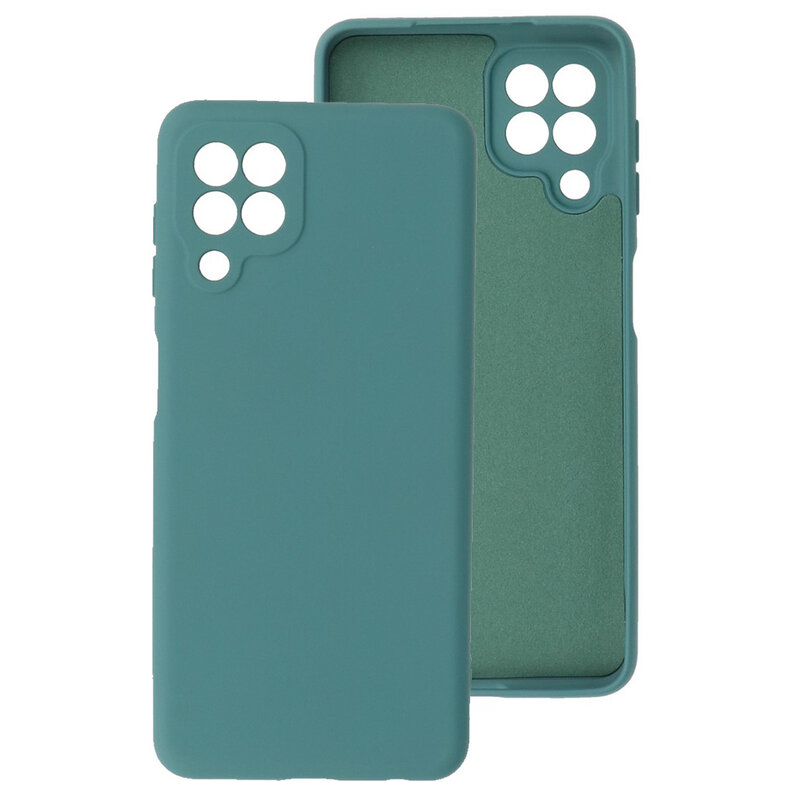 Custodia in TPU color moda spessa 2,0 mm per Samsung Galaxy A22 4G verde scuro