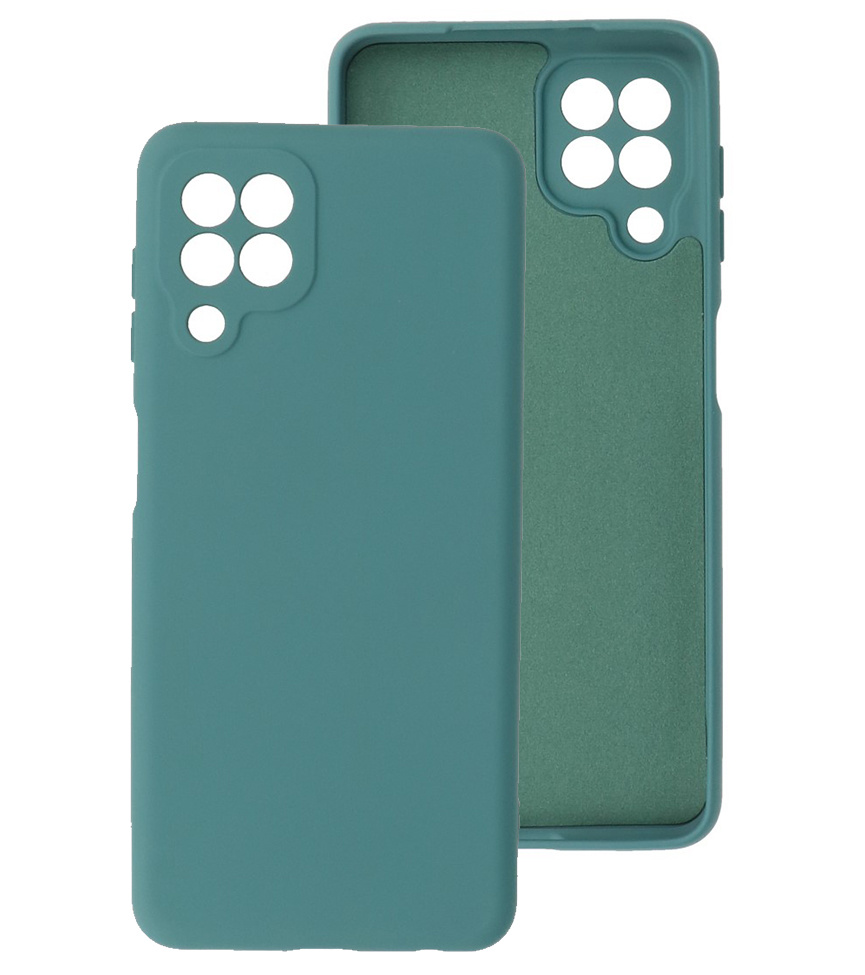 Custodia in TPU color moda spessa 2,0 mm per Samsung Galaxy A22 4G verde scuro