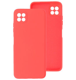 Funda de TPU de color de moda gruesa de 2.0 mm Samsung Galaxy A22 5G Rojo