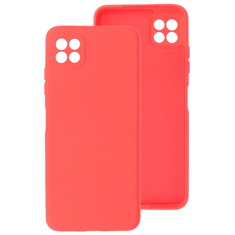 Carcasa de TPU de color de moda de 2.0 mm de espesor para Samsung Galaxy A22 5G Rojo