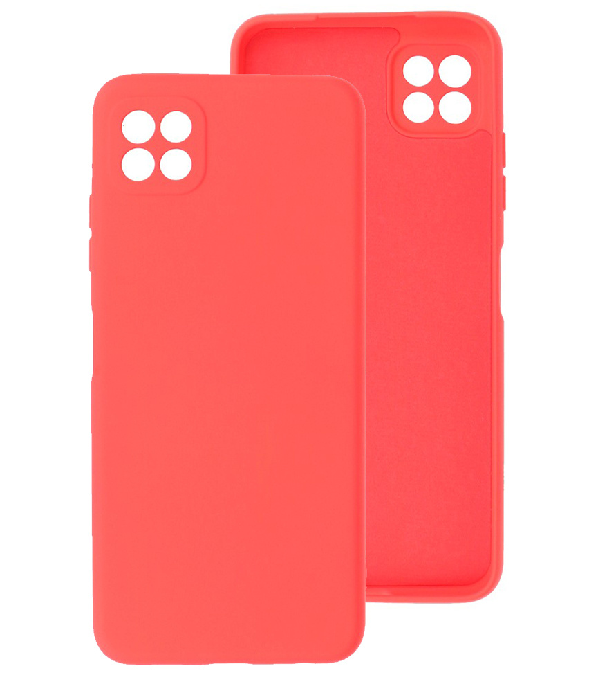 Carcasa de TPU de color de moda de 2.0 mm de espesor para Samsung Galaxy A22 5G Rojo