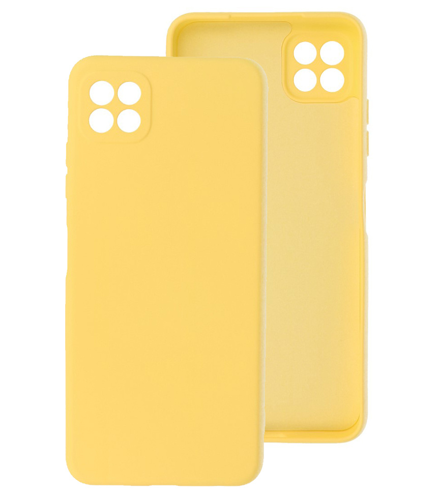 2,0 mm tyk mode farve TPU taske til Samsung Galaxy A22 5G gul