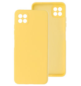 Carcasa De TPU De Color De Moda Gruesa De 2.0mm Para Samsung Galaxy A22 5G Amarillo