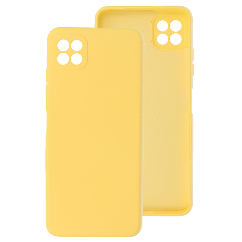 2,0 mm tyk mode farve TPU taske til Samsung Galaxy A22 5G gul