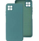 Custodia in TPU color moda spessa 2,0 mm per Samsung Galaxy A22 5G verde scuro