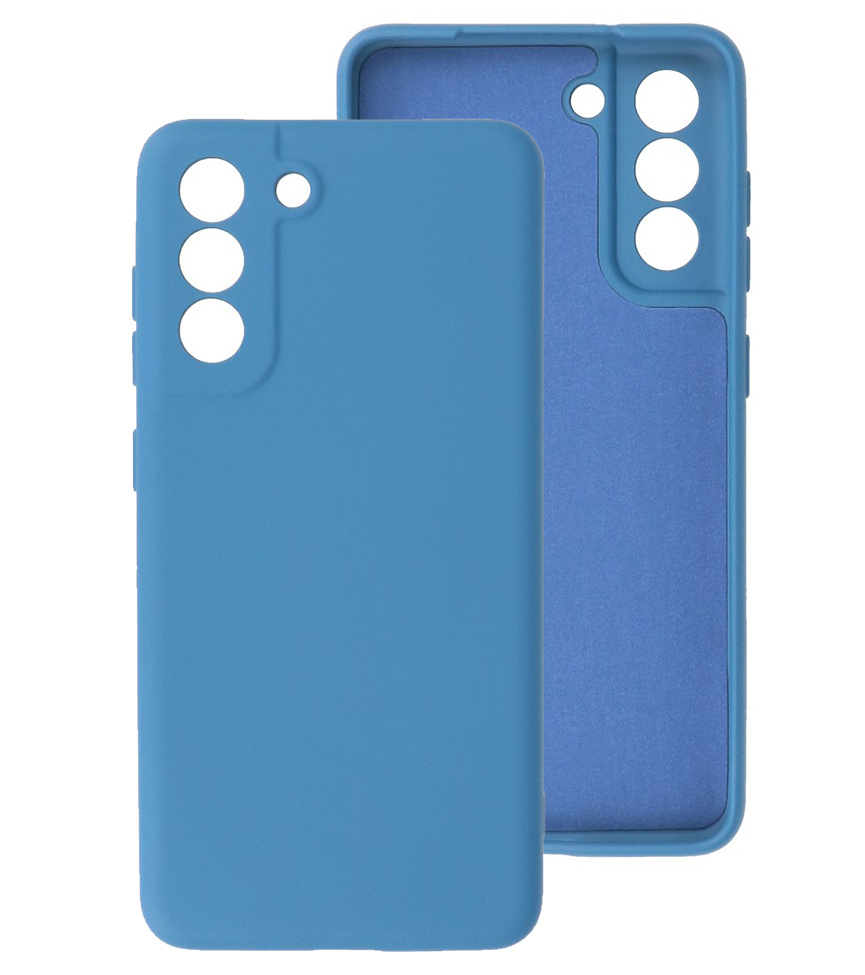 2.0mm Dikke Fashion Color TPU Hoesje voor Samsung Galaxy S21 FE Navy