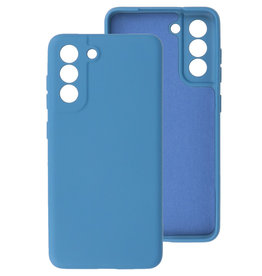 Carcasa de TPU de color de moda de 2,0 mm de grosor para Samsung Galaxy S21 FE Azul marino