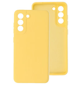 Carcasa De TPU De Color De Moda Gruesa De 2.0mm Para Samsung Galaxy S21 FE Amarillo