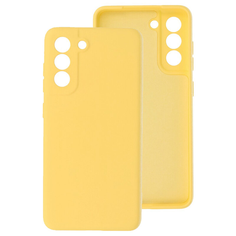 2,0 mm tyk mode farve TPU taske til Samsung Galaxy S21 FE gul