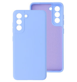 Carcasa De TPU De Color De Moda Gruesa De 2.0mm Para Samsung Galaxy S21 FE Púrpura