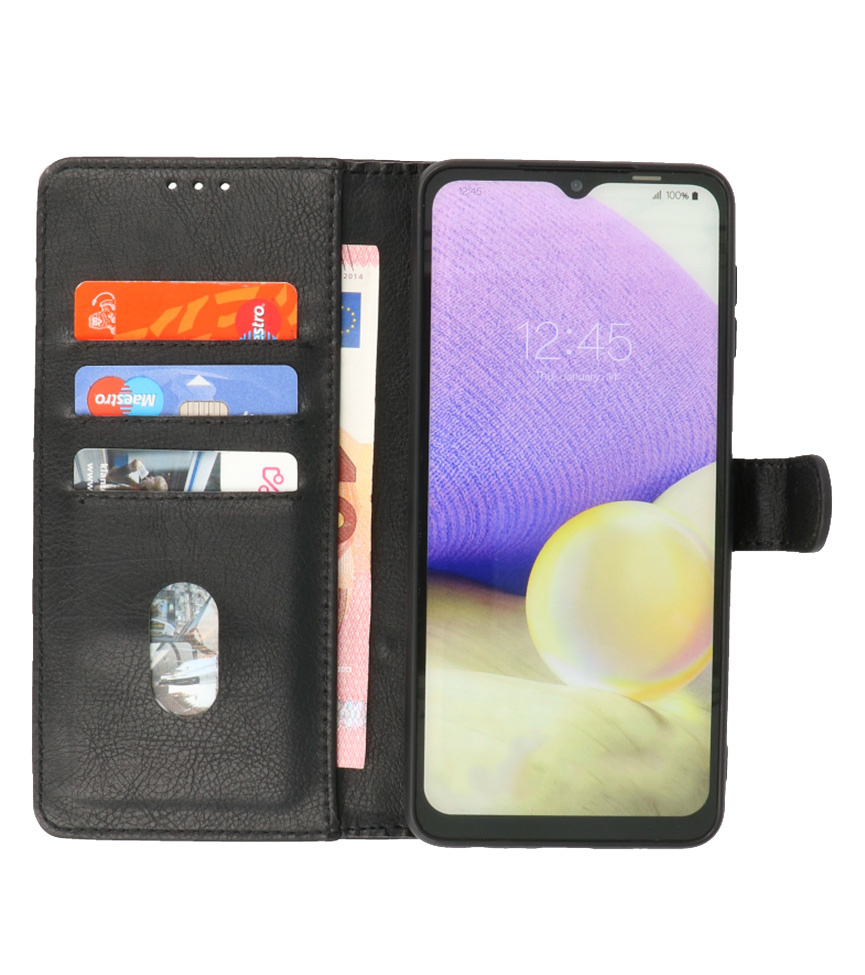 Bookstyle Wallet Cases Hülle für Samsung Galaxy A03s Schwarz