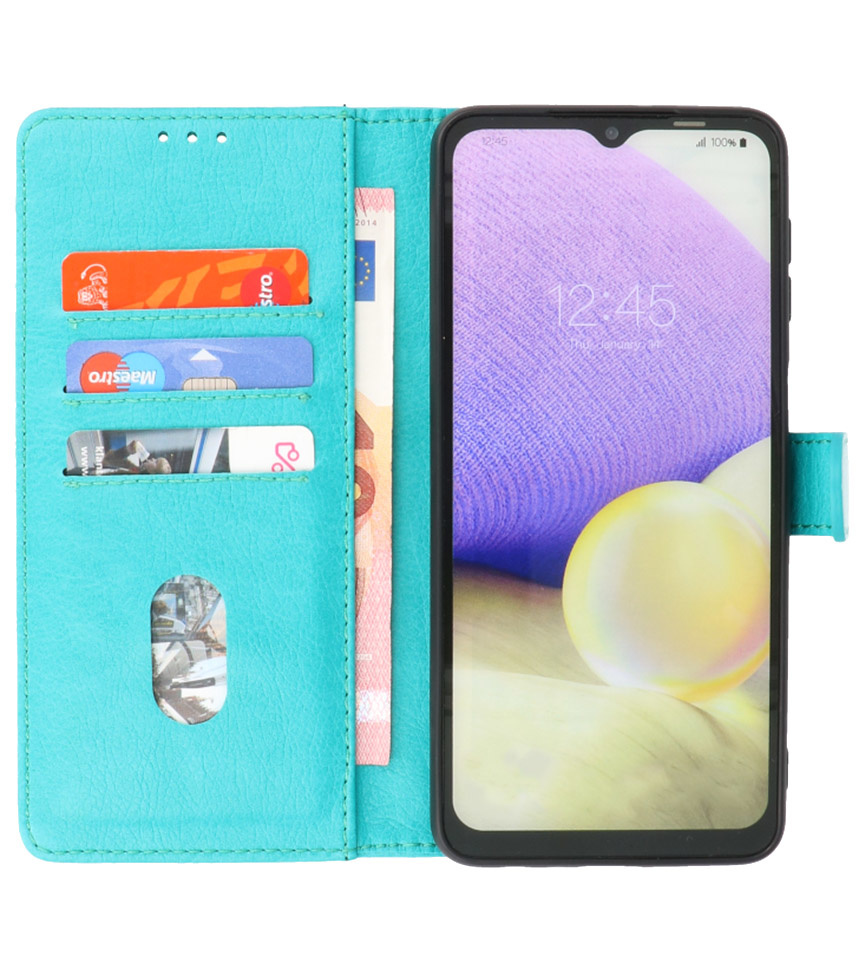 Bookstyle Wallet Cases Hoesje voor Samsung Galaxy A03s Groen