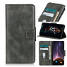 Pull Up PU Leder Bookstyle für Samsung Galaxy A03s Dunkelgrün