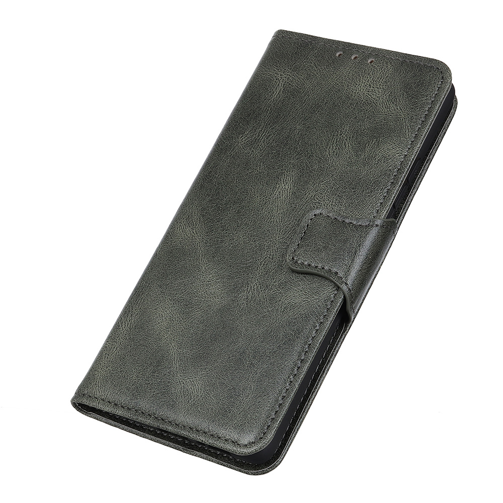Style de livre en cuir PU Pull Up pour OnePlus Nord 2 5G vert foncé