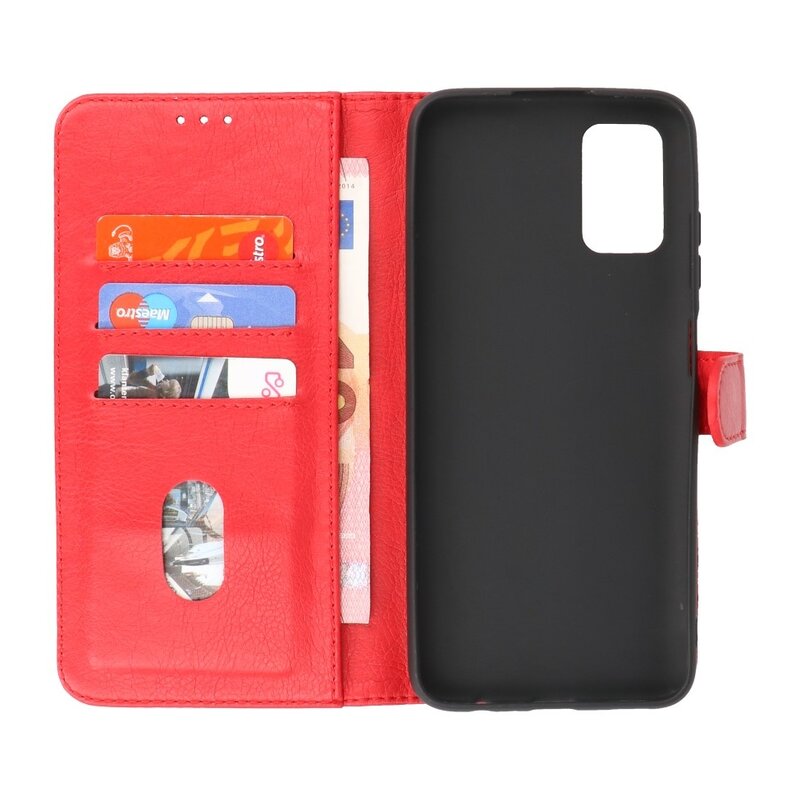 Custodia a portafoglio Bookstyle Custodia per Samsung Galaxy A03s rossa