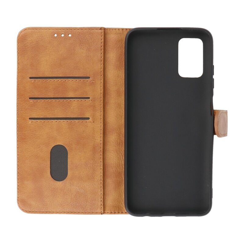 Custodie a portafoglio Bookstyle Custodia per Samsung Galaxy A03s Marrone