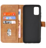 Bookstyle Wallet Cases Etui pour Samsung Galaxy A03s Marron