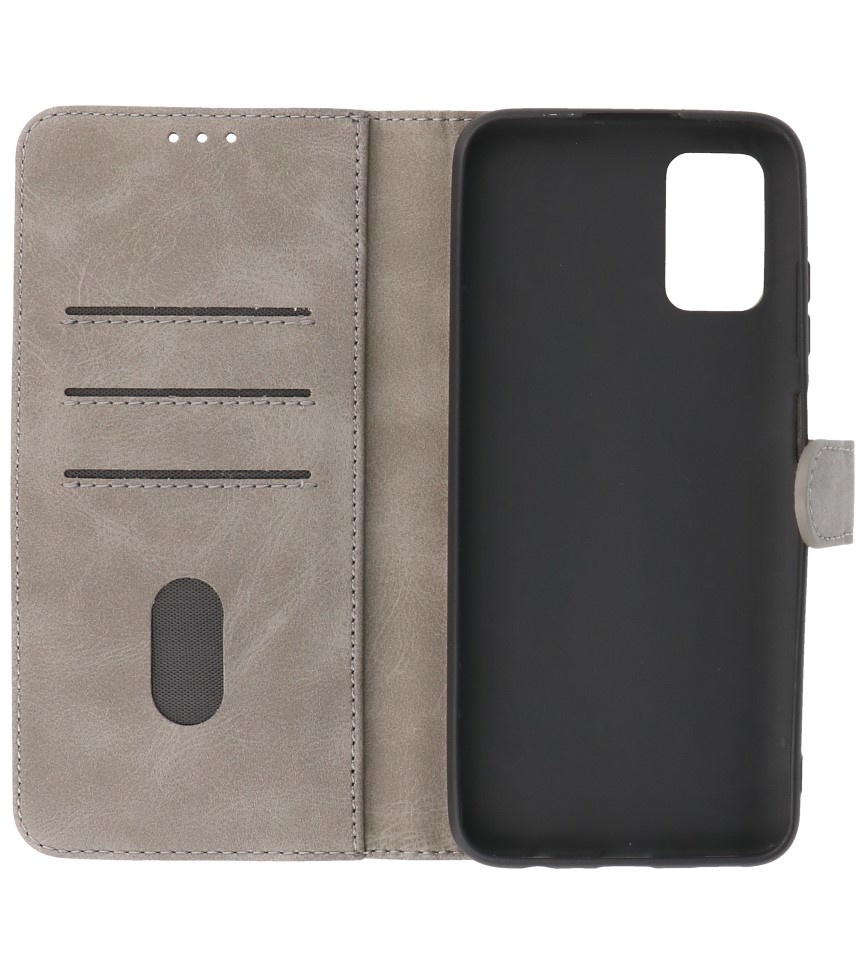 Bookstyle Wallet Cases Etui pour Samsung Galaxy A03s Gris