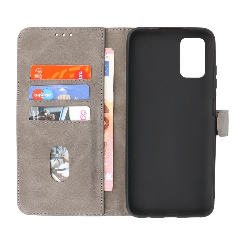 Bookstyle Wallet Cases Taske til Samsung Galaxy A03s Grå