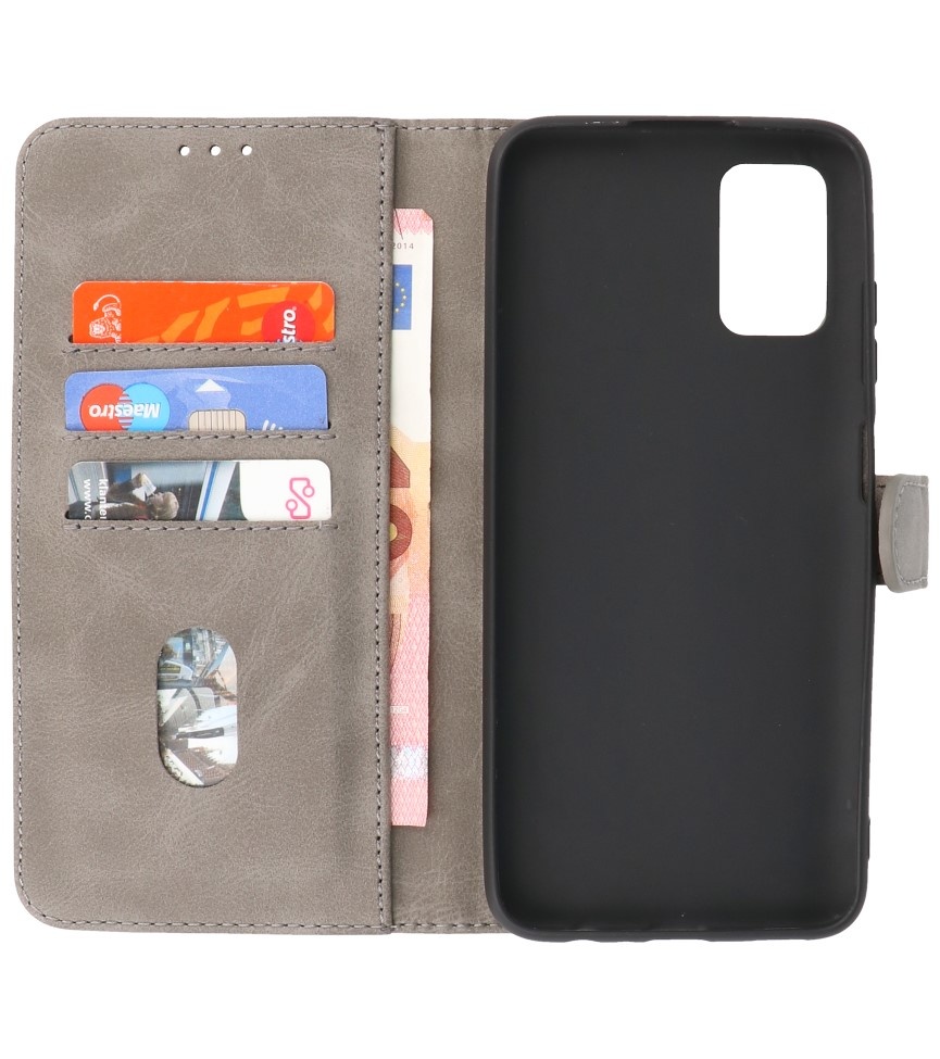 Bookstyle Wallet Cases Hoesje voor Samsung Galaxy A03s Grijs
