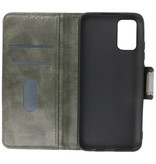 Pull Up PU Leather Bookstyle for Samsung Galaxy A03s Dark Green