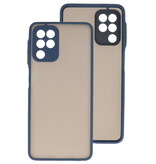 Custodia rigida con combinazione di colori Samsung Galaxy A22 4G blu